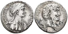 ROMAN PROVINCIAL SYRIA. Antioch. Mark Antony and Cleopatra VII. Tetradrachm (AR, 26 mm, 12.67 g), Antiochia on the Orontes or a mint further to the South, c. 36 BC. BAΣIΛIΣΣA KΛΕOΠA[TP]A ΘΕA N[ΕΩ]TΕPA
