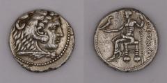 Tétradrachme, Acé (326/325). A/. Tête d’Héraclès à droite, coiffée de la peau de lion. R/. Zeus assis à gauche, tenant aigle et sceptre. - Référence : Price, n°3267 - Argent. 17,01g. (6h). Presque Trè