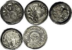 MONNAIES FÉODALES Évêché et Cité de METZ. Évêché de METZ. Étienne de Bar (1120-1162). Deniers (2) - Beltram (1179-1212). Denier. - Jean d'Apremont (1224-1238). Denier. (Flon, n°5 (2) p. 203 ; Boudeau 