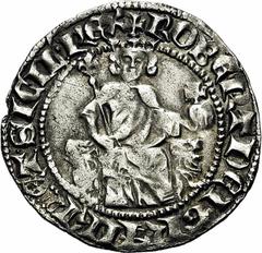 MONNAIES FÉODALES MONNAIES FÉODALES. Comté de PROVENCE. ROBERT d'ANJOU (1309-1343). Carlins (3). Avec titre de comte de Provence et Forcalquier. (Duplessy, n°1646 (3). - Carlins de Sicile (5). Avec ti