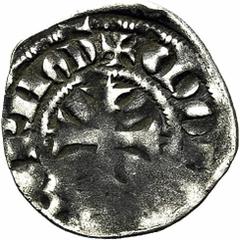 MONNAIES FÉODALES MONNAIES FÉODALES. Comtés de CHAMPAGNE. Comté de TONNERRE. Éléonore de Savoie, tutrice (1304-1308) et Jean (1304-1346). Denier et obole. (RN, 1862, pl. 12 - Poey d'Avant, n°5864 var,