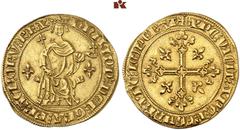 EUROPÄISCHE GOLDMÜNZEN UND -MEDAILLEN FRANKREICH. KÖNIGREICH. Philippe IV, le Bel, 1285-1314. Florin d'or "à la Reine" o. J. (1305). 4,42 g. PHILIPP : DEI : GRA : FRAChORV : REX ° Der gekrönte König s