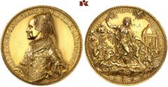 EUROPÄISCHE GOLDMÜNZEN UND -MEDAILLEN GROSSBRITANNIEN / IRLAND. ENGLAND, AB 1707 GROSSBRITANNIEN, AB 1801 VEREINIGTES KÖNIGREICH. Mary, 1553-1558. Goldmedaille o. J. (um 1554), von J. da Trezzo. MARIA