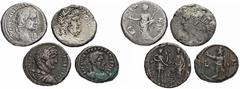 ROMAN COINS LOTS RÖMISCHER MÜNZEN Lot römischer Münzen: Das Lot enthält 4 alexandrinische Tetradrachmen, zu denen Münzen des Nero (Jahr 14/Zeus), Vespasian (Jahr 2/Eirene), Hadrian (Jahr 15/Kaiser und