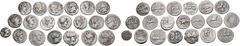 ROMAN COINS LOTS RÖMISCHER MÜNZEN Lot römischer Münzen: Das interessante Lot enthält 19 republikanische Denare sowie einen Quinar. Hervorzuheben sind die sehr schönen Prägungen des Ti. Minucius Auguri
