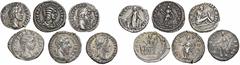 ROMAN COINS LOTS RÖMISCHER MÜNZEN Denare der Kaiserzeit: Enthalten sind: Antoninus Pius (2x), Marcus Aurelius, Lucius Verus, Julia Domna und Julia Soaemias. 6 Stück. Meist sehr schön