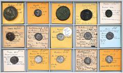 ROMAN COINS LOTS RÖMISCHER MÜNZEN Münzen des 1. und 2. Jahrhunderts: Es finden sich Münzen von Augustus bis Hadrianus, darunter folgende Exemplare: 1. und 2. Augustus (Denar, RIC² 9 a; Sesterz, RIC² 3