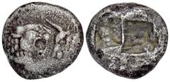 GREEK COINS GREEK COINS LYDIA Kroisos, 561-546 v. Chr. AR-1/2 Stater, Sardeis; 5,08 g. Löwen- und Stierprotome einander gegenüber//Zweigeteiltes Incusum. SNG v. Aulock vergl. 2877 ff. Fast sehr schön 