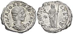ROMAN COINS ROMAN COINS MÜNZEN DER RÖMISCHEN KAISERZEIT Antoninus IV. Elagabal, 218-222 für Julia Soaemias. AR-Denar, Rom; 3 g. Drapierte Büste r.//Venus steht l. mit Apfel und Zepter, davor Stern. BM