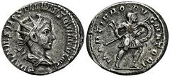 ROMAN COINS ROMAN COINS MÜNZEN DER RÖMISCHEN KAISERZEIT Traianus Decius, 249-251 für Hostilianus. AR-Antoninian, Rom; 6,56 g. Drapierte Büste r. mit Strahlenbinde//Mars geht r. mit Speer und Schild. C