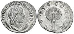 ROMAN COINS ROMAN COINS MÜNZEN DER RÖMISCHEN KAISERZEIT Valerianus, 253-260 für Diva Mariniana. AR-Antoninian, 253/254, Rom; 3,98 g. Drapierte Büste r. mit Schleier auf Mondsichel//Pfau. MIR 212 b; RI