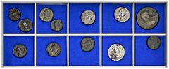 ROMAN COINS ROMAN COINS LOTS RÖMISCHER MÜNZEN Lot römischer Münzen: Das interessante Lot enthält 11 alexandrinische Tetradrachmen verschiedener Prägeherren und eine Æ-Drachme Hadrians. Bei den Tetradr