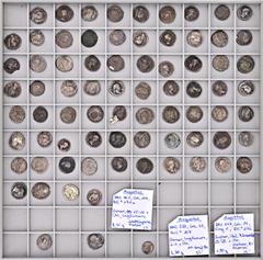 ROMAN COINS LOTS RÖMISCHER MÜNZEN Denare und Quinare der römischen Kaiserzeit: Enthalten sind 74 Denare von Augustus bis Severina sowie 2 Quinare (Augustus; Hadrian). 76 Stück. Zum Teil selten. Wenige