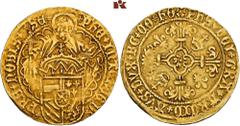 EUROPEAN COINS AND MEDALS THE NETHERLANDS HOLLAND Grafschaft. Philipp der Schöne, 1482-1506. Florin d'or au St. Philippe o. J. 3,29 g. Delm. 756; Fb. 133. GOLD. Sehr schön Exemplar der Sammlung Herman