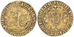 EUROPEAN COINS AND MEDALS THE NETHERLANDS GELDERN Herzogtum. Karl von Egmond, 1492-1538. Goldgulden (Florin d'or) o. J., Nijmegen. Reitergoldgulden. 2,69 g. Delm. 620; Fb. 68. GOLD. Rand leicht bearbe