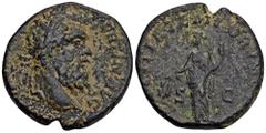 ROMAN COINS MÜNZEN DER RÖMISCHEN KAISERZEIT Pertinax, 193. Æ-As, Rom; 8,06 g. Kopf r. mit Lorbeerkranz//Laetitia steht l. mit Kranz und Zepter. BMC 34; Coh. 22; RIC 33. R Etwas korrodiert, schön-sehr 