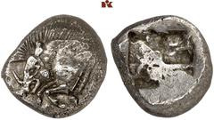 DIE SAMMLUNG DR. KAYA SAYAR, TEIL I - LYKIEN, PAMPHYLIEN UND KILIKIEN LYCIA. Prä- und protodynastische Prägungen. Unbestimmter Dynast AR-Stater, 500/480 v. Chr., unbestimmte Münzstätte; 9,00 g. Eberpr