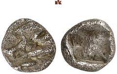 DIE SAMMLUNG DR. KAYA SAYAR, TEIL I - LYKIEN, PAMPHYLIEN UND KILIKIEN LYCIA. Prä- und protodynastische Prägungen. Unbestimmter Dynast AR-Obol, 500/480 v. Chr., unbestimmte Münzstätte; 0,68 g. Eberprot