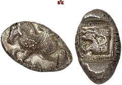 DIE SAMMLUNG DR. KAYA SAYAR, TEIL I - LYKIEN, PAMPHYLIEN UND KILIKIEN LYCIA. Prä- und protodynastische Prägungen. Unbestimmter Dynast AR-Stater, 480/460 v. Chr., unbestimmte Münzstätte; 9,26 g. Pegaso