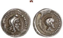 DIE SAMMLUNG DR. KAYA SAYAR, TEIL I - LYKIEN, PAMPHYLIEN UND KILIKIEN LYCIA. Dynastische Prägungen. Ddenevele AR-Obol, 410/400 v. Chr., unbestimmte Münzstätte (Xanthos oder Tlos?); 0,66 g. Kopf r. mit