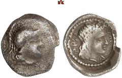 DIE SAMMLUNG DR. KAYA SAYAR, TEIL I - LYKIEN, PAMPHYLIEN UND KILIKIEN LYCIA. Dynastische Prägungen. XANTHOS (Zeit des Wekhssere II.) AR-Trihemiobol, 400/380 v. Chr.; 0,87 g. Athenakopf r. mit attische