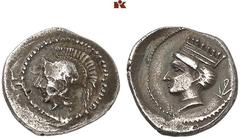 DIE SAMMLUNG DR. KAYA SAYAR, TEIL I - LYKIEN, PAMPHYLIEN UND KILIKIEN LYCIA. Dynastische Prägungen. ARAXA AR-Trihemiobol, um 400 v. Chr. (?); 0,88 g. Athenakopf l. mit attischem Helm//Weiblicher Kopf 