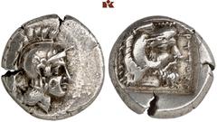 DIE SAMMLUNG DR. KAYA SAYAR, TEIL I - LYKIEN, PAMPHYLIEN UND KILIKIEN LYCIA. Dynastische Prägungen. Artumpara AR-Stater, um 370 v. Chr., unbestimmte Münzstätte (Telmessos?); 8,44 g. Athenakopf r. mit 