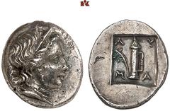 DIE SAMMLUNG DR. KAYA SAYAR, TEIL I - LYKIEN, PAMPHYLIEN UND KILIKIEN LYCIA. Prägungen der lykischen Liga. Periode IV: Silbermünzen der Bezirke, Hemikitarephoroi. MASIKYTOS AR-Trihemiobol, 44/18 v. Ch