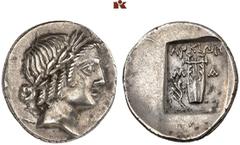 DIE SAMMLUNG DR. KAYA SAYAR, TEIL I - LYKIEN, PAMPHYLIEN UND KILIKIEN LYCIA. Prägungen der lykischen Liga. Periode IV: Silbermünzen der Bezirke, reduzierte Kitarephoroi (?). MASIKYTOS AR-Hemidrachme, 