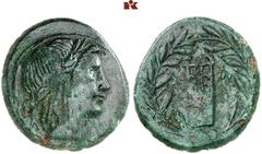 DIE SAMMLUNG DR. KAYA SAYAR, TEIL I - LYKIEN, PAMPHYLIEN UND KILIKIEN LYCIA. Prägungen der lykischen Liga. Periode V: Bronzemünzen der Bezirke, Serie C. MASIKYTOS Æs, 27 v. Chr./40 n. Chr.; 5,21 g. Ap