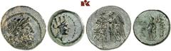DIE SAMMLUNG DR. KAYA SAYAR, TEIL I - LYKIEN, PAMPHYLIEN UND KILIKIEN CILICIA. ELAIUSSA-SEBASTE. a) Æs, 1. Jahrhundert v. Chr.; 6,10 g. Zeuskopf r. mit Diadem//Nike geht l. mit Kranz. SNG France 2, 11
