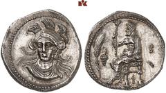 DIE SAMMLUNG DR. KAYA SAYAR, TEIL I - LYKIEN, PAMPHYLIEN UND KILIKIEN CILICIA. ISSOS. Balakros, 333-323 v. Chr., Satrap. AR-Stater; 10,94 g. Drapierte Büste der Athena fast v. v. mit attischem Helm//B