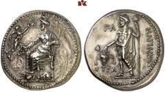 DIE SAMMLUNG DR. KAYA SAYAR, TEIL I - LYKIEN, PAMPHYLIEN UND KILIKIEN CILICIA. NAGIDOS. AR-Stater, 356/350 v. Chr.; 9,93 g. Aphrodite sitzt l. mit Patera, von Nike bekränzt, unter dem Thron Maus//Dion