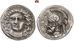 DIE SAMMLUNG DR. KAYA SAYAR, TEIL I - LYKIEN, PAMPHYLIEN UND KILIKIEN CILICIA. TARSOS. Pharnabazos, 379-374 v. Chr. AR-Stater; 10,78 g. Frauenkopf fast v. v.//Kopf eines Kriegers l. mit Helm. SNG Fran