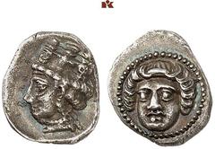 DIE SAMMLUNG DR. KAYA SAYAR, TEIL I - LYKIEN, PAMPHYLIEN UND KILIKIEN CILICIA. TARSOS. Stadt. AR-Obol, um 370 v. Chr.; 0,77 g. Kopf der Aphrodite (oder Hera) l. mit Stephane// Weiblicher Kopf (Arethus