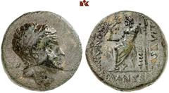 DIE SAMMLUNG DR. KAYA SAYAR, TEIL I - LYKIEN, PAMPHYLIEN UND KILIKIEN CILICIA. KÖNIGREICH. Tarkondimotos I., 64-31 v. Chr. Æs, Anazarbos; 7,03 g. Kopf r. mit Diadem//Zeus sitzt l. mit Nike und Zepter.