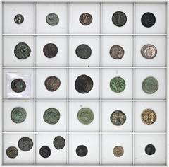 ROMAN COINS LOTS RÖMISCHER MÜNZEN Kaiserzeitliche Provinzialprägungen: Das interessante Lot enthält römische Provinzialprägungen des 1. bis 3. Jahrhunderts. Es finden sich u. a. zwei Nemausus-Asses, v