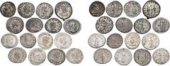 ROMAN COINS LOTS RÖMISCHER MÜNZEN Lot römischer Antoniniane: Das interessante Lot enthält 16 Antoniniane des 3. Jahrhunderts, darunter Prägungen des Philippus I., Traianus Decius, Herennius Etruscus a