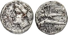GREEK COINS PAPHLAGONIA SINOPE. AR-Drachme, 330/300 v. Chr., Magistrat Phagetas; 5,87 g. Nymphenkopf l., davor Aphlaston//Adler l. auf Delphin. Hoover 391; SNG BM 1479. Kl. Kratzer und Korrosionspuren