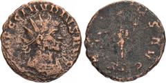 ROMAN COINS MÜNZEN DER RÖMISCHEN KAISERZEIT Claudius II. Gothicus, 268-270. Æ-Antoninian, 269, Rom; 2,65 g. Drapierte Büste r. mit Strahlenbinde//Aequitas steht l. mit Waage und Füllhorn. RIC 14. Dunk
