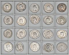 ROMAN COINS LOTS RÖMISCHER MÜNZEN Lot römischer Silbermünzen: Das interessante Lot enthält 20 Antoniniane des 3. Jahrhunderts, darunter Prägungen von Gordianus III.; Philippus I.; Philippus II.; Traia