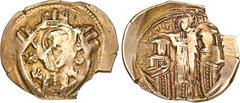 BYZANTINE COINS BYZANZ Andronicus II. und Michael IX., 1295-1320. AV-Hyperpyron (Scyphat), 1303/1320, Constantinopolis; 3,89 g. Maria in Mauerring//Christus krönt beide Kaiser. Bendall, Private Collec