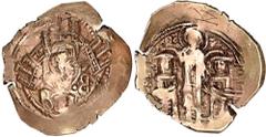 BYZANTINE COINS BYZANZ Andronicus II. und Michael IX., 1295-1320. AV-Hyperpyron (Scyphat), 1303/1320, Constantinopolis; 3,52 g. Maria in Mauerring//Christus krönt beide Kaiser. Bendall, Private Collec