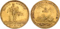 GERMAN COINS AND MEDALS NUREMBERG STADT Dukat o. J. (1743), der Freimaurerloge Jonathan. 3,43 g. Fb. -; HZC 28; Kellner -; Knyph. 9333 (dort "Logen-Ducat" von Braunschweig, dem Jahr 1745 zugeweisen); 