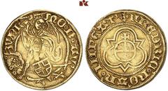 EUROPEAN COINS AND MEDALS NIEDERLANDE, ZWOLLE Stadt. Goldgulden (Florin d'or) / St. Michaelsgoudgulden o. J. (1488), mit Titel Friedrichs III. 3,17 g. Mit ° mOÆ È nÆ È AVÆ am Anfang der Vorderseitenum