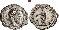 ROMAN COINS MÜNZEN DER RÖMISCHEN KAISERZEIT Pertinax, 193. AR-Denar, Rom; 3.47 g. Kopf r. mit Lorbeerkranz//Kaiser opfert l. über Dreifuß. BMC 24; Coh. 56; RIC 13 a. R Feine Tönung, Schrötlingsrisse, 