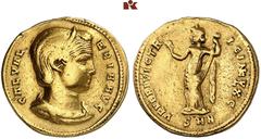 ROMAN COINS MÜNZEN DER RÖMISCHEN KAISERZEIT Maximianus II. Galerius, 293-311 für Galeria Valeria. AV-Aureus, 307/308, Nicomedia; 5.20 g. Drapierte Büste r. mit Diadem//Venus steht l. mit Apfel. Calicó