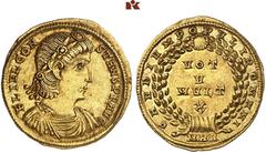 ROMAN COINS MÜNZEN DER RÖMISCHEN KAISERZEIT Constans, 337-350. AV-Solidus, 337/340, Heraclea; 4.55 g. Drapierte Büste r. mit Lorbeer- und Rosettendiadem//In Kranz: VOT/V/MVLT/X. RIC 1. RR Attraktives 