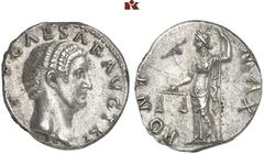 ROMAN COINS MÜNZEN DER RÖMISCHEN KAISERZEIT Otho, 69. AR-Denar, Rom; 3,48 g. Kopf r.//Aequitas steht l. mit Waage und Zepter. BMC 6; Coh. 9; RIC² 19. Sehr selten in dieser Erhaltung. Kl. Kratzer und m