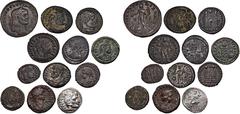 ROMAN COINS LOTS RÖMISCHER MÜNZEN Lot römischer Münzen: Enthalten sind 10 römische Folles, u. a. des Diocletian, Licinius I., Constantinus I., Crispus, Constans, Constantinus II., Valentinianus I. sow